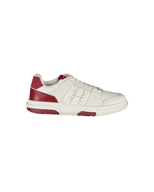 Tommy Hilfiger Red Leather Sneaker for men