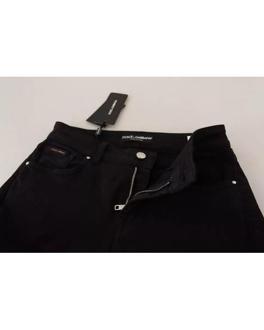 Dolce & Gabbana Black Cotton Stretch Skinny Denim Jeans