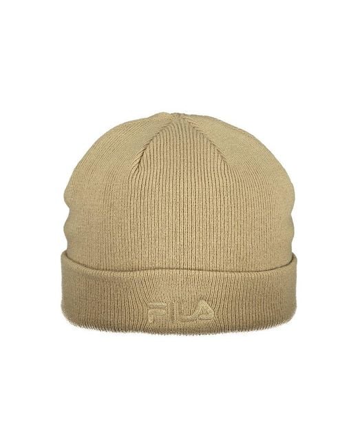 Fila Natural Beige Polyacrylic Men Cap for men