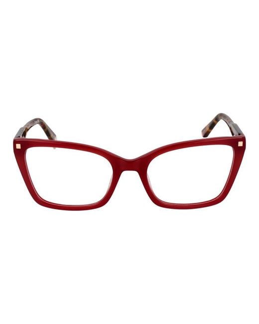 Polaroid Red Cat Eye Full-Rim Acetate Optical Frames With Demo Lenses