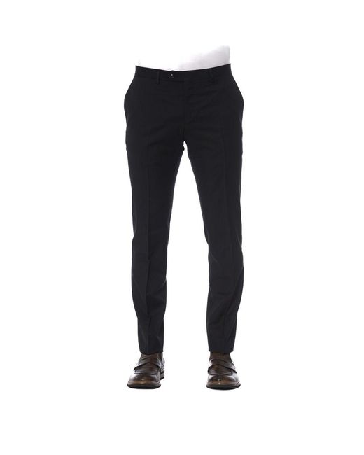 Trussardi Black Virgin Wool Men Pant for men