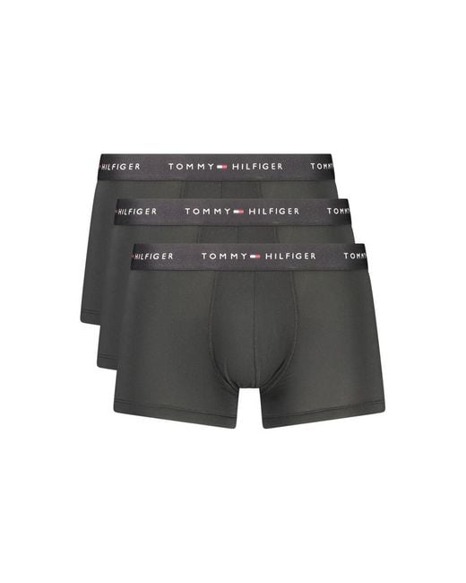 Tommy Hilfiger Gray Black Polyester Men's Boxer for men