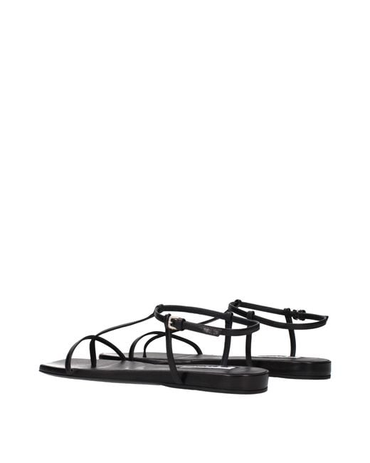 Jil Sander Black Leather Flip