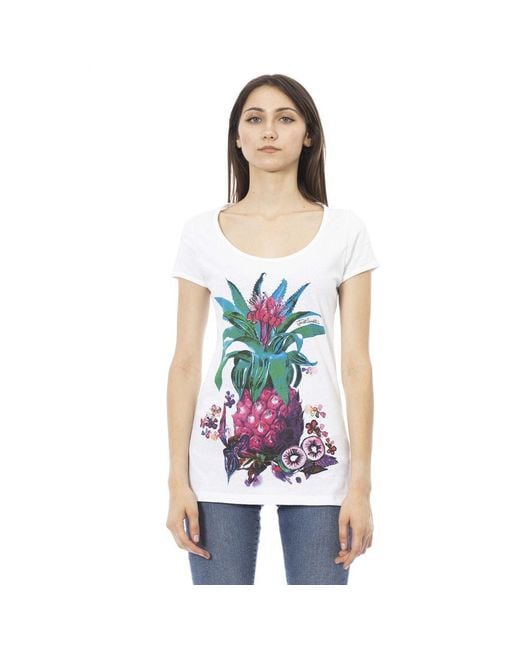 Just Cavalli White Cotton Tops & T-Shirt