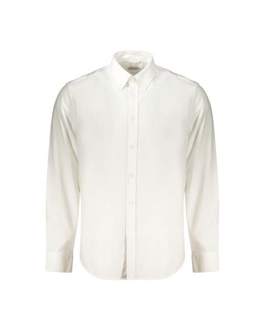 Guess White Cotton Men's Shirt for men