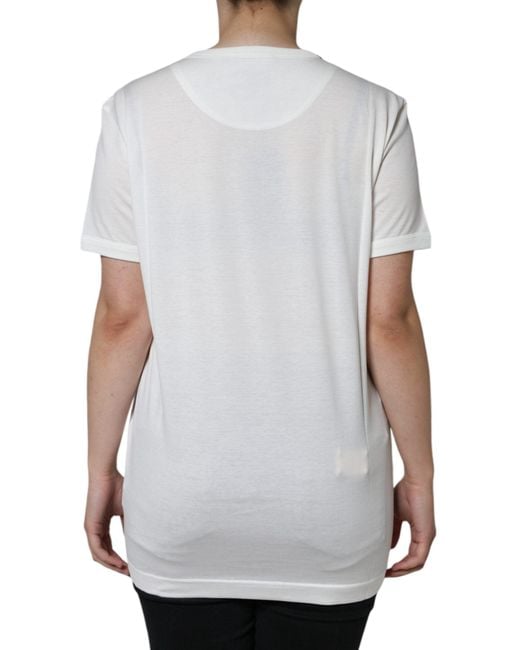Dolce & Gabbana Gray Cotton Crew Neck Short Sleeve T-Shirt