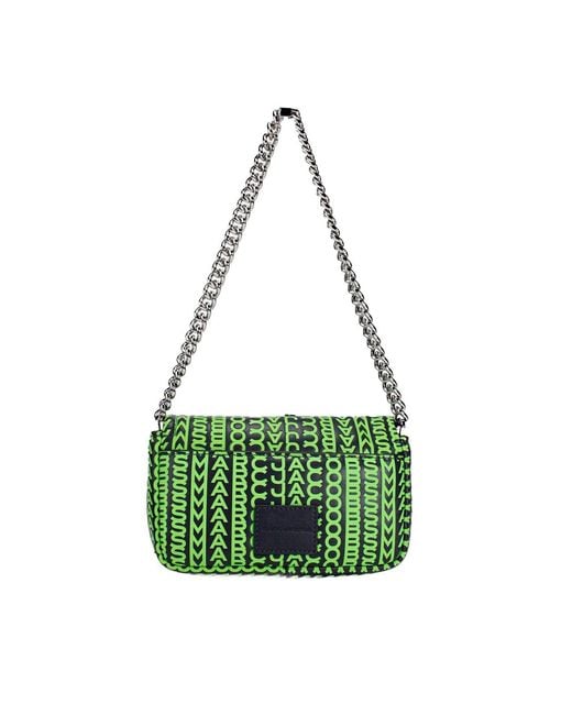 Marc Jacobs Green Neon The Monogram Leather J Mini Shoulder Bag Crossbody