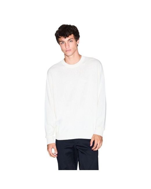 ARMANI EXCHANGE White Cream Viscose Sweatshirt for men