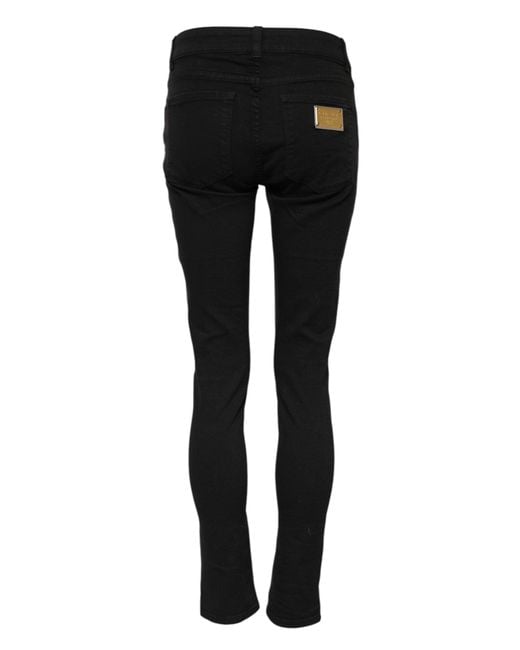 Dolce & Gabbana Black Cotton Skinny Denim Jeans