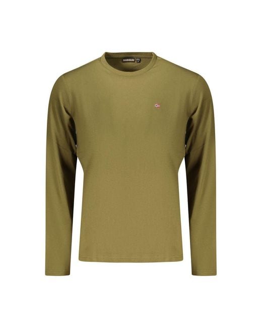 Napapijri Green Verde Cotton Male T for men