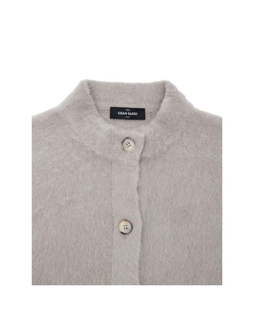 Gran Sasso Gray Wool Cardigan