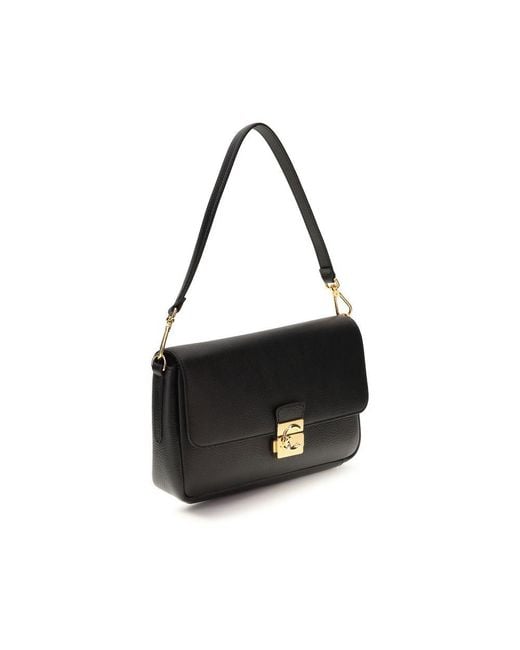 Coccinelle Black Calf Leather Bos Taurus Shoulder Bag