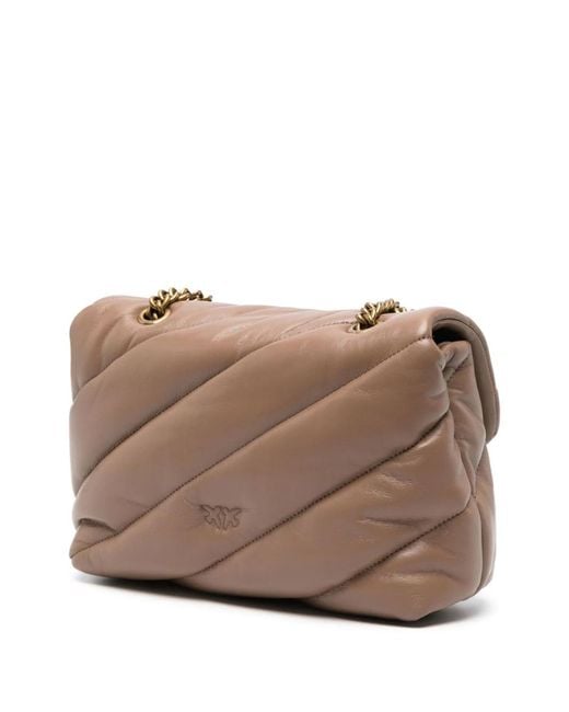 Pinko Brown Love Classic Puff Shoulder Bag