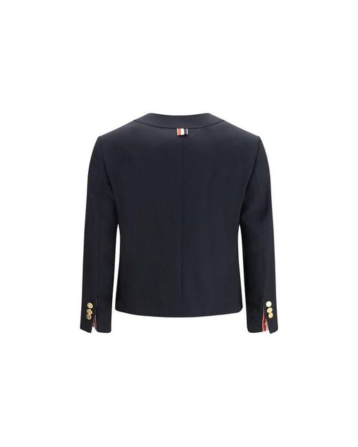 Thom Browne Blue Wool Oves Aries Jacket