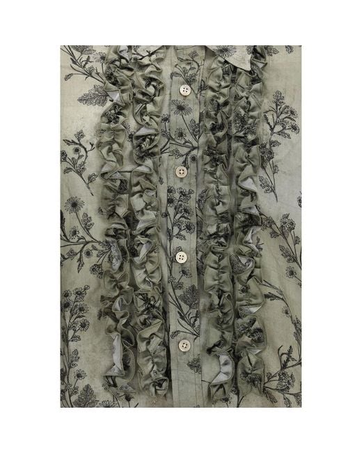 R13 Green Viscose Blouse