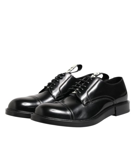 Dolce & Gabbana Black Leather Dress Lace Up Men Formal Shoes for men