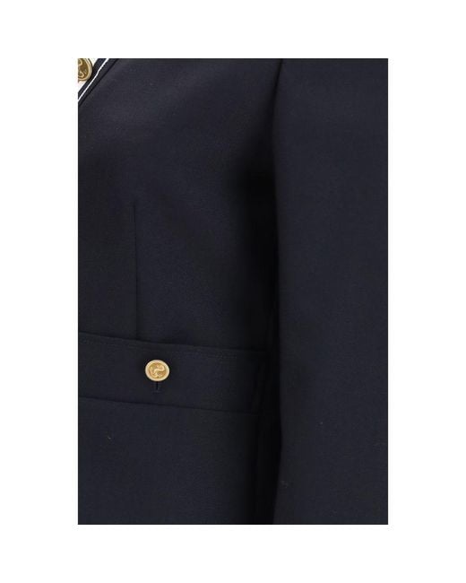 Thom Browne Blue Wool Oves Aries Jacket