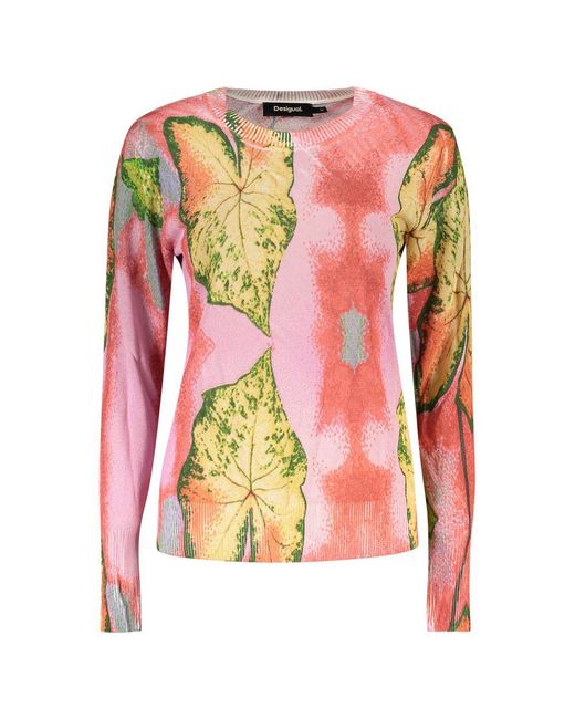 Desigual Pink Rosa Viscosa Sweater