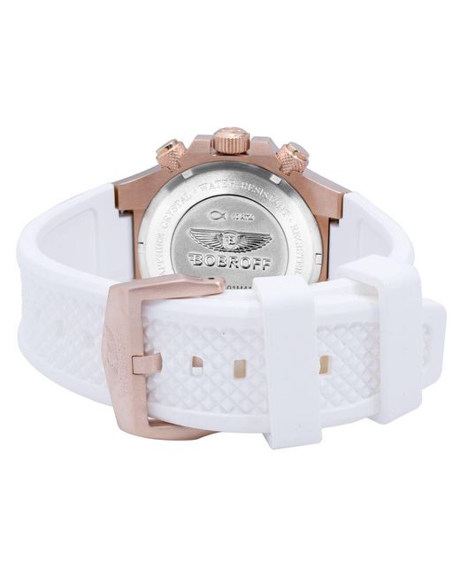 Bobroff Pink White Rubber Watch