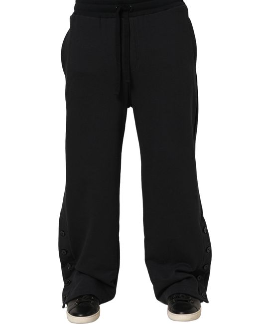 Dolce & Gabbana Blue Drawstring Viscose Jogger Sweatpants Pants for men