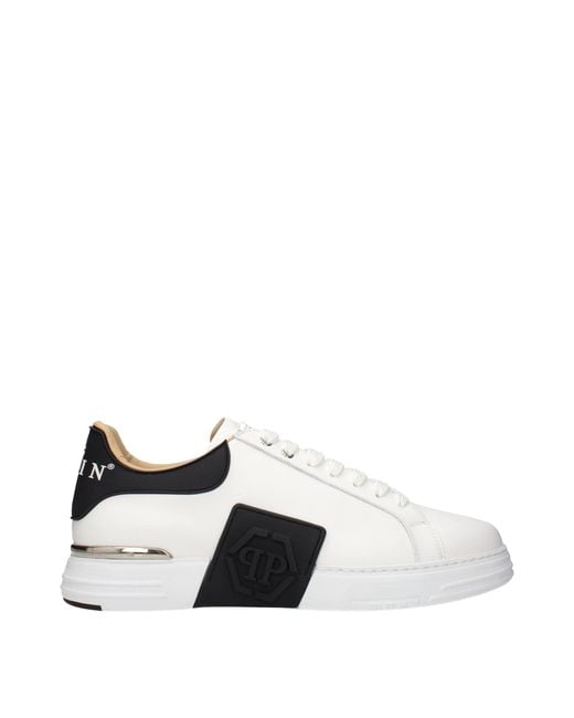 Philipp Plein White Leather Low Top Sneakers for men