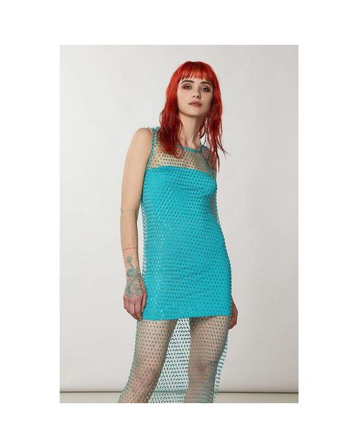 Patrizia Pepe Blue Polyester Cocktail Dress