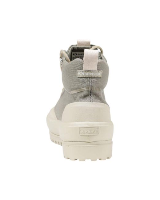 Superga White Fabric Sneaker