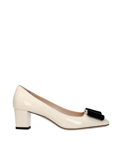 Tom Ford Natural Beige Leather Mid Heel Pumps