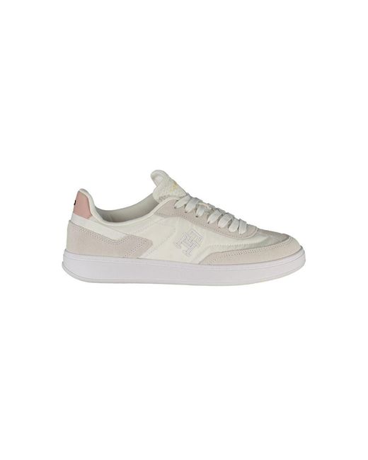Tommy Hilfiger Gray White Polyethylene Sneaker