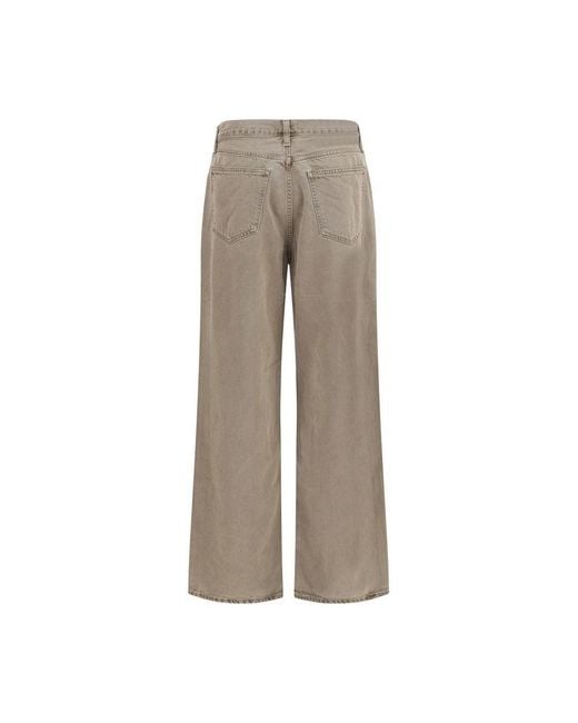Agolde Gray Brown Cotton Casual Pants