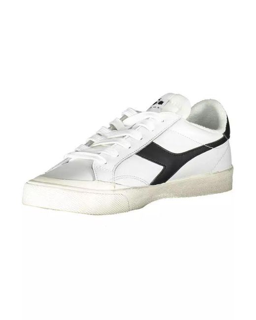 Diadora Multicolor White Fabric Sneaker