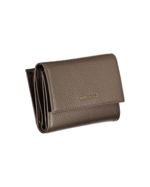 Coccinelle Brown Elegant Triple Compartment Leather Wallet