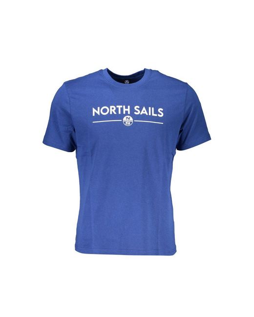 North Sails Blue Cotton T-Shirt for men