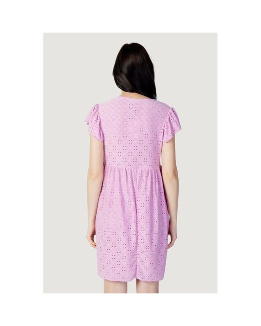 Jacqueline De Yong Purple Multicolor Polyethylene Dress