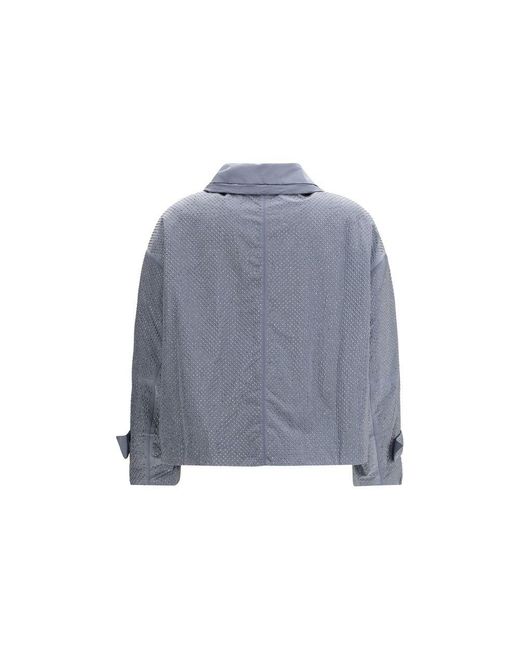 Pinko Blue Polyester Shell Jacket