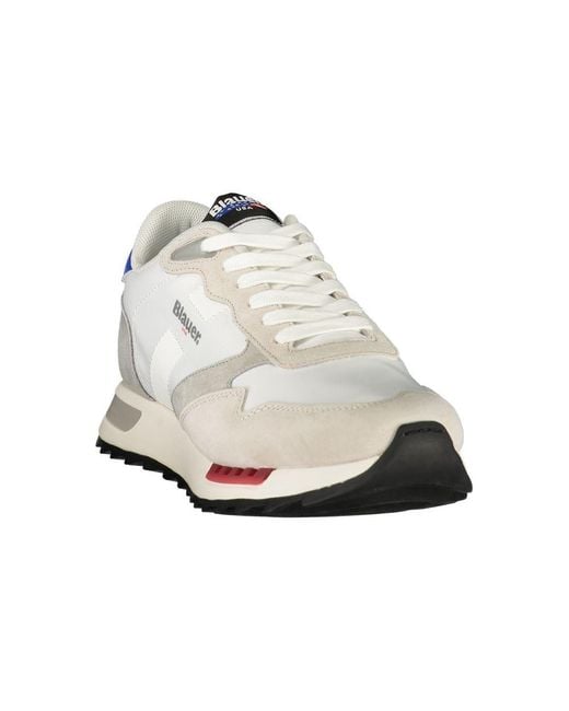 Blauer White Polyester Men's Sneaker for men