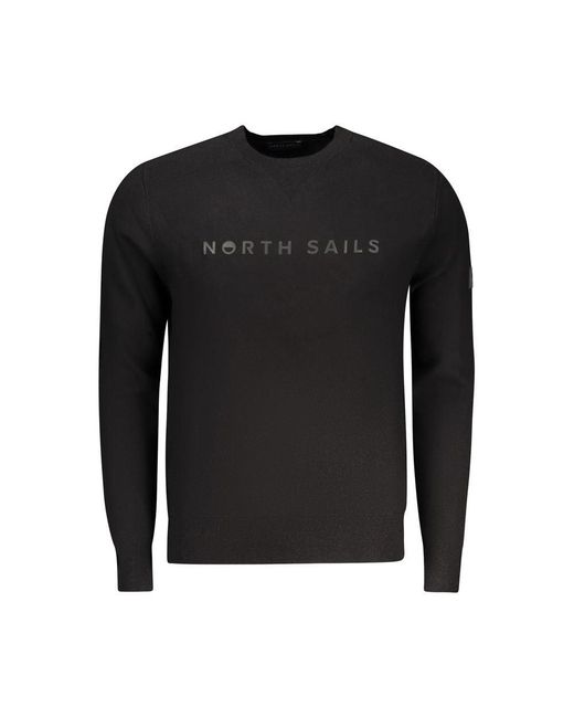 North Sails Black Viscosa Men Sweater for men