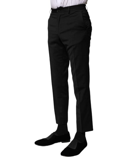 Dolce & Gabbana Black Dress Pants Classic Fit for men