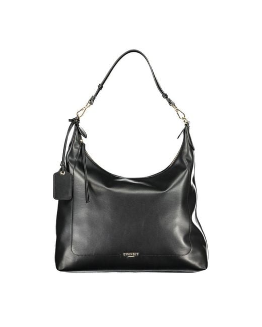 Twinset Black Nero Poliuretano Hobo Bag