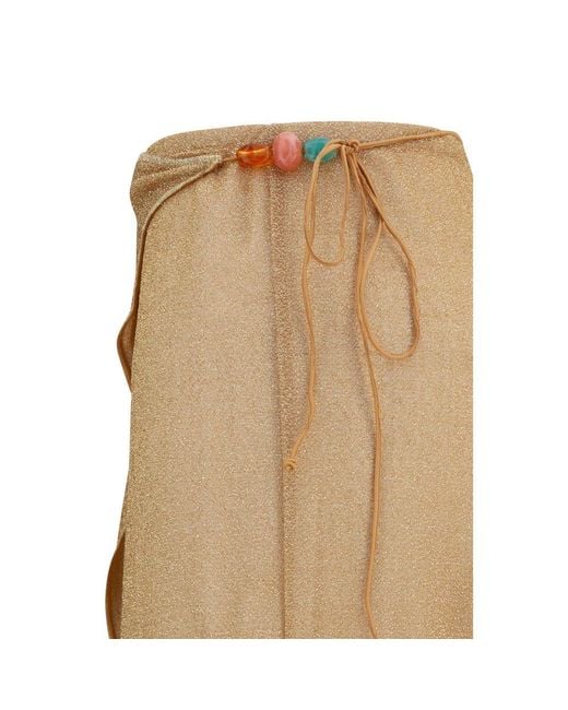Oseree Natural Gold Polyamide Casual Pants