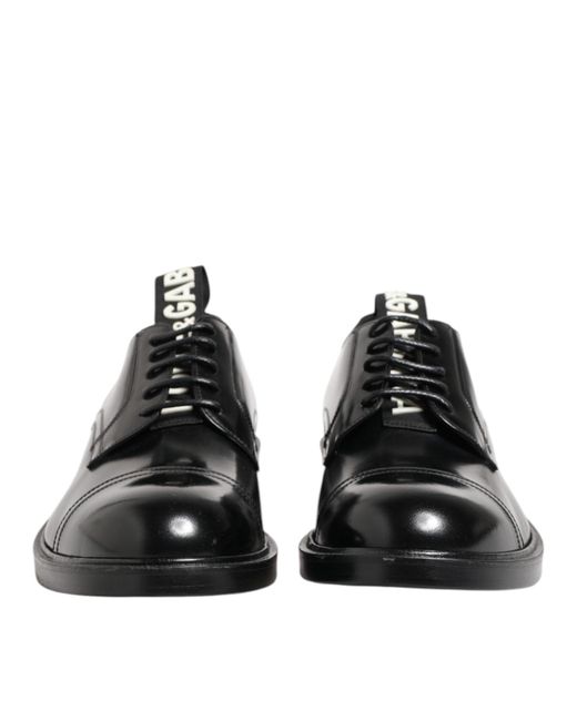 Dolce & Gabbana Black Leather Dress Lace Up Men Formal Shoes for men