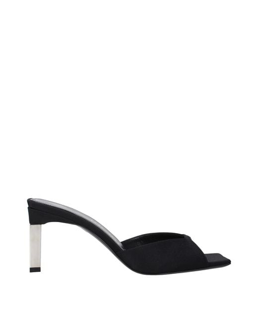 The Attico Blue Black Satin Stiletto Heel Sandals for men