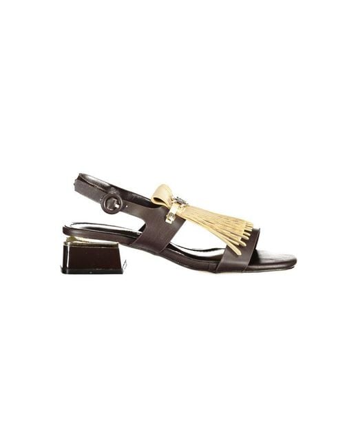 Laura Biagiotti Metallic Brown Polyurethane 's Sandal