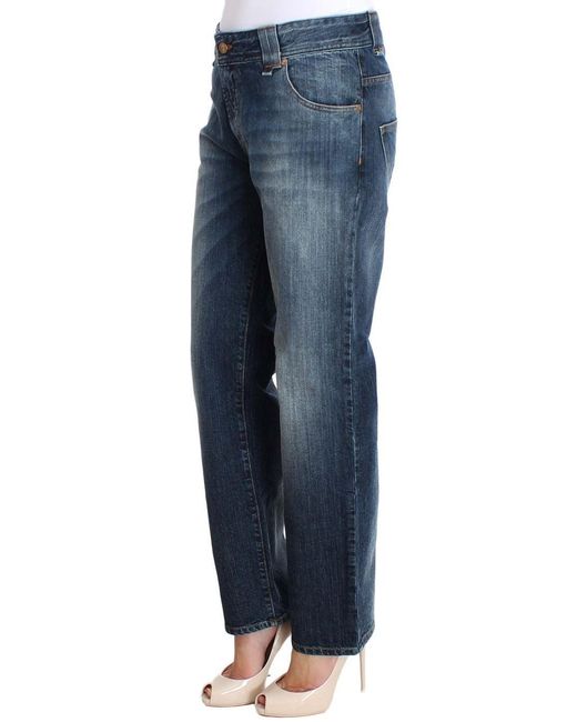 John Galliano Blue Wash Relaxed Fit Cotton Stretch Denim Jeans
