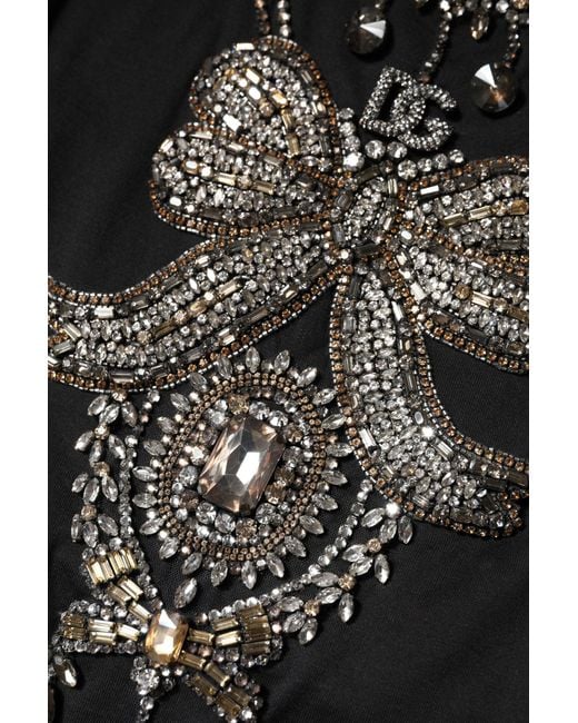 Dolce & Gabbana Black Cotton Rhinestone Embellished Tank Top for men