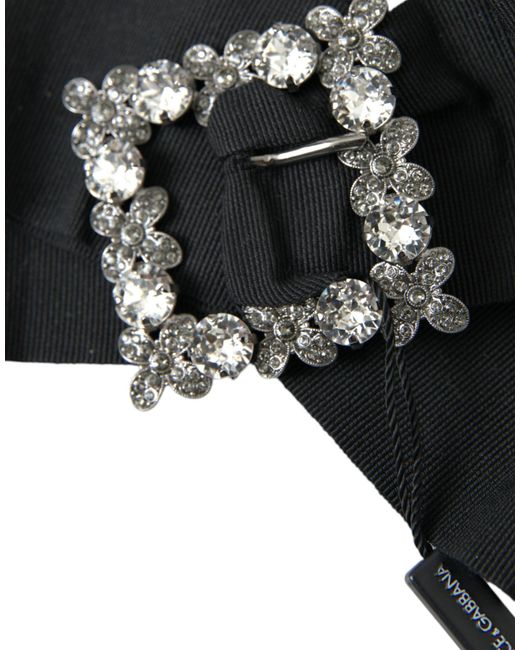 Dolce & Gabbana Black Swarovski Crystal Embellished Hair Clip