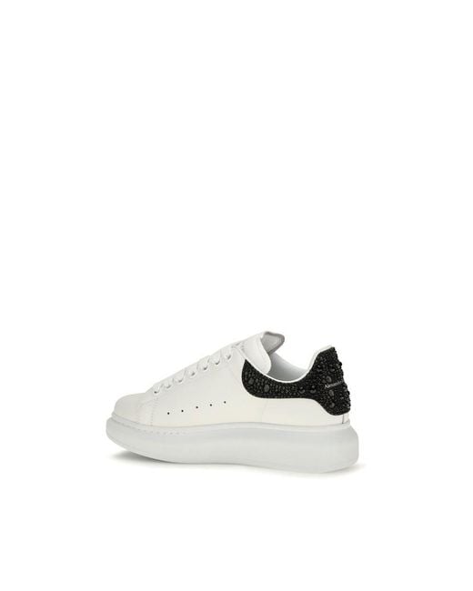 McQueen White Calf Leather Bos Taurus Chunky Sneakers