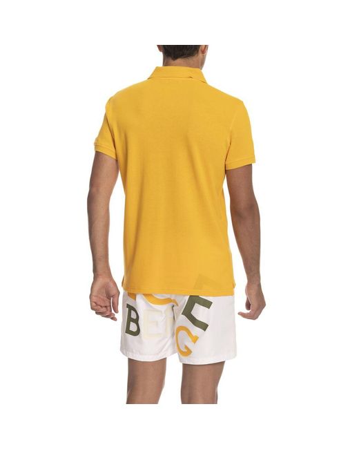 Iceberg Yellow Cotton Polo Shirt for men