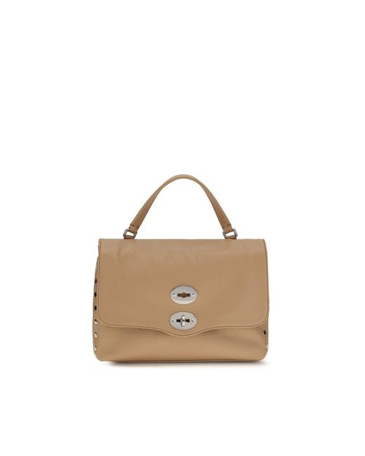 Zanellato Natural Beige Calf Leather Bos Taurus Handbag
