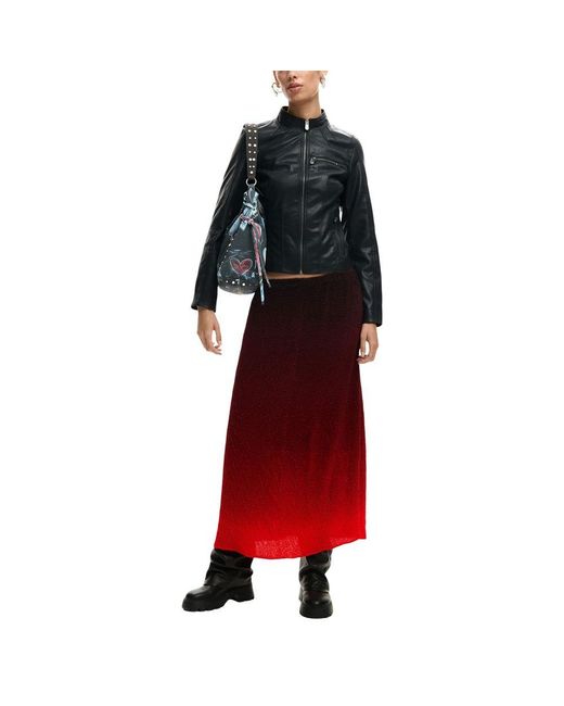 Desigual Black Polyethylene Leather Jacket
